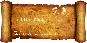 Tartler Márk névjegykártya
